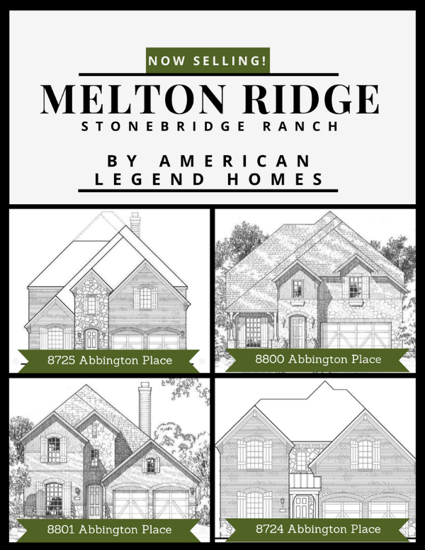New homes in Melton Ridge, Stonebridge Ranch